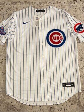Nike Authentic Chicago Cubs Javier Baez World Series 2016 Jersey